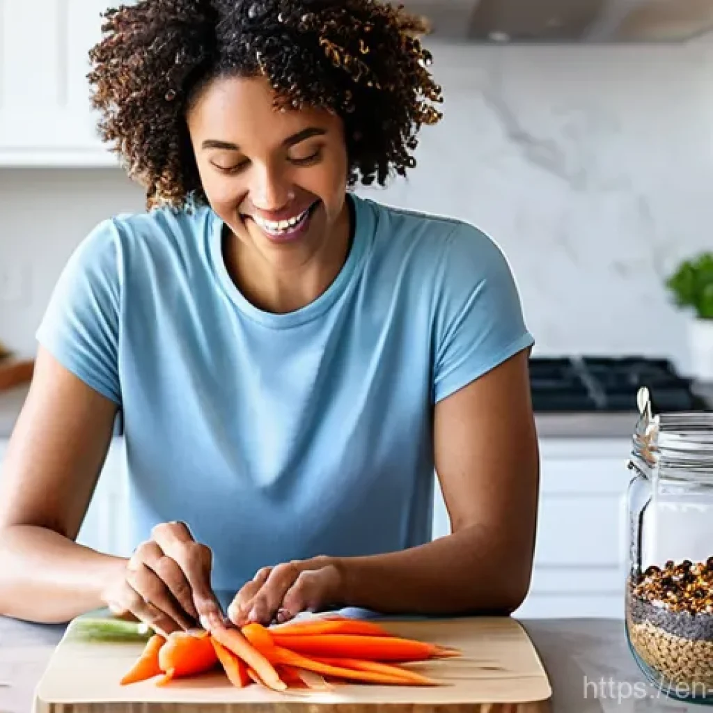 다이어트 중 먹을 수 있는 스낵 추천 - **Prompt Title:** The Art of Mindful Snacking Prep for Sustained Energy

    **Image Prompt:** A bri...