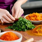 Home 3 체중 감량을 위한 요리 방법 - Vibrant Culinary Exploration: The Joy of Flavorful, Healthy Cooking**
* **Prompt:** A brightly li...